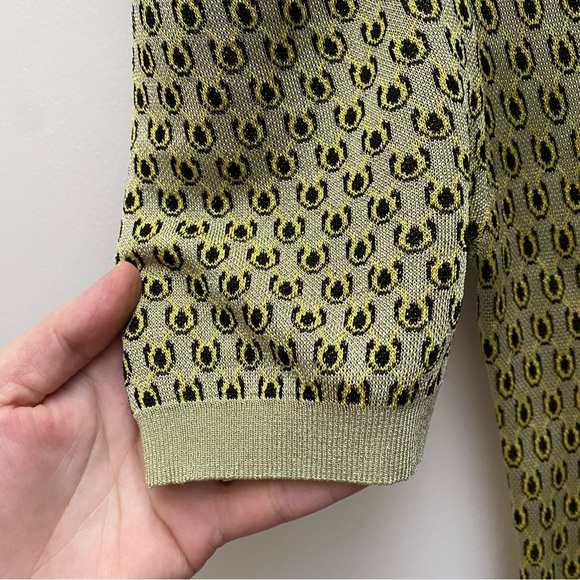 Urban Revivo Princess-Sleeve Knit Dress in Peacock Print - Picture 3 of 4